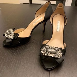 Oscar De La Renta Black Evening Shoes size 39